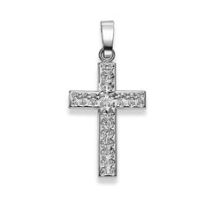 Anhänger Silber 925 weiss Kreuz poliert rhodiniert – 6258.03501/0001