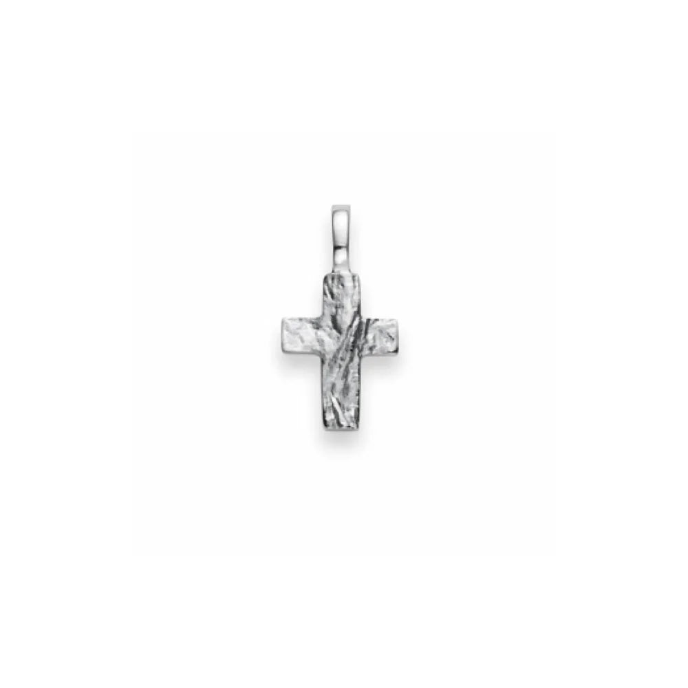 Kreuz Anhänger 925 Silber Rhodiniert Matt/Poliert 10x8 mm - 6258.03170/0001