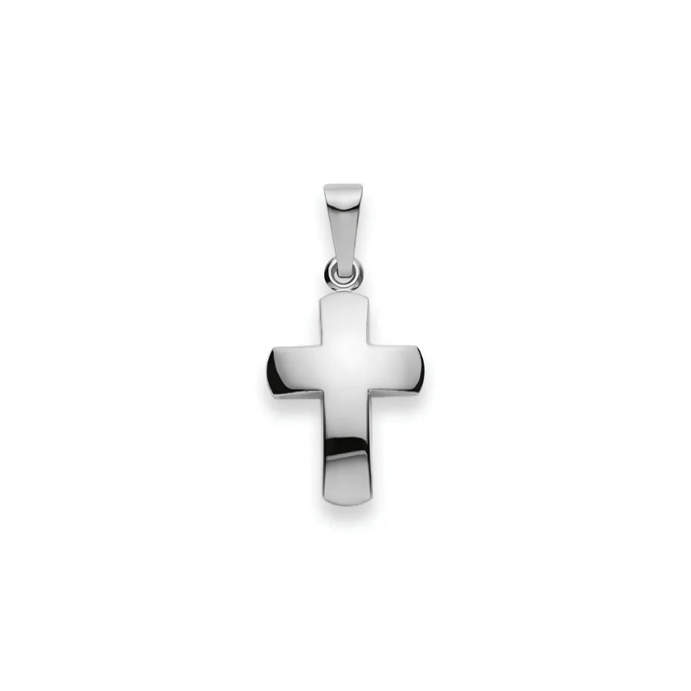 Kreuz Anhänger 925 Silber Poliert Rhodiniert 16x11 mm - 6258.03290/0001