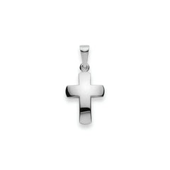 Kreuz Anhänger 925 Silber Poliert Rhodiniert 16x11 mm - 6258.03290/0001