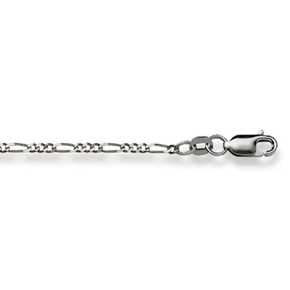 Armband Figaro Weissgold 19 cm 750 Weissgold - 1271.03973/1900