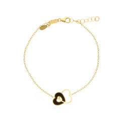 Armband in 18 Karat - 750 Gelbgold mit Onyx, Herzstück aus Onyx - 276804