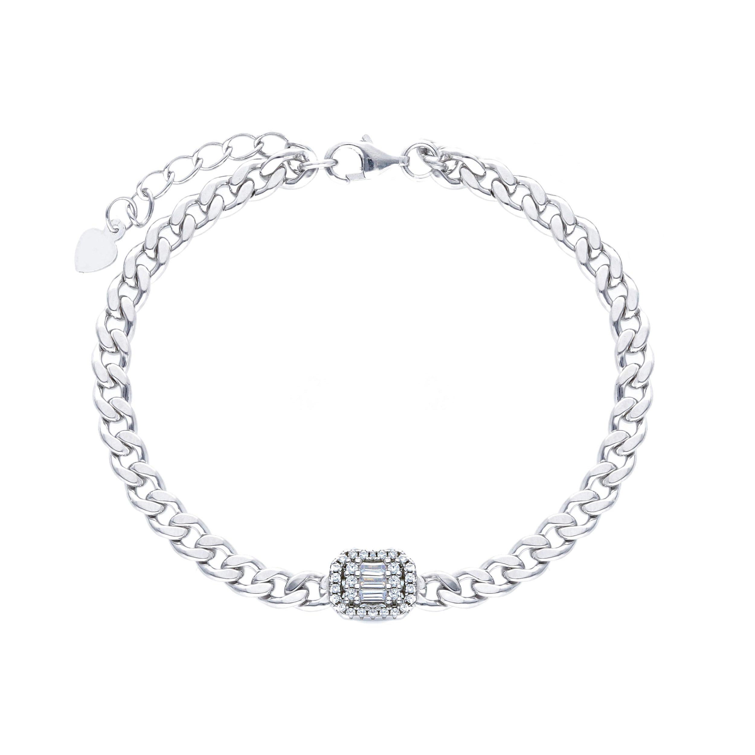 Armband in Silber 925 mit gefassten Zirkonia Steinen - 260732