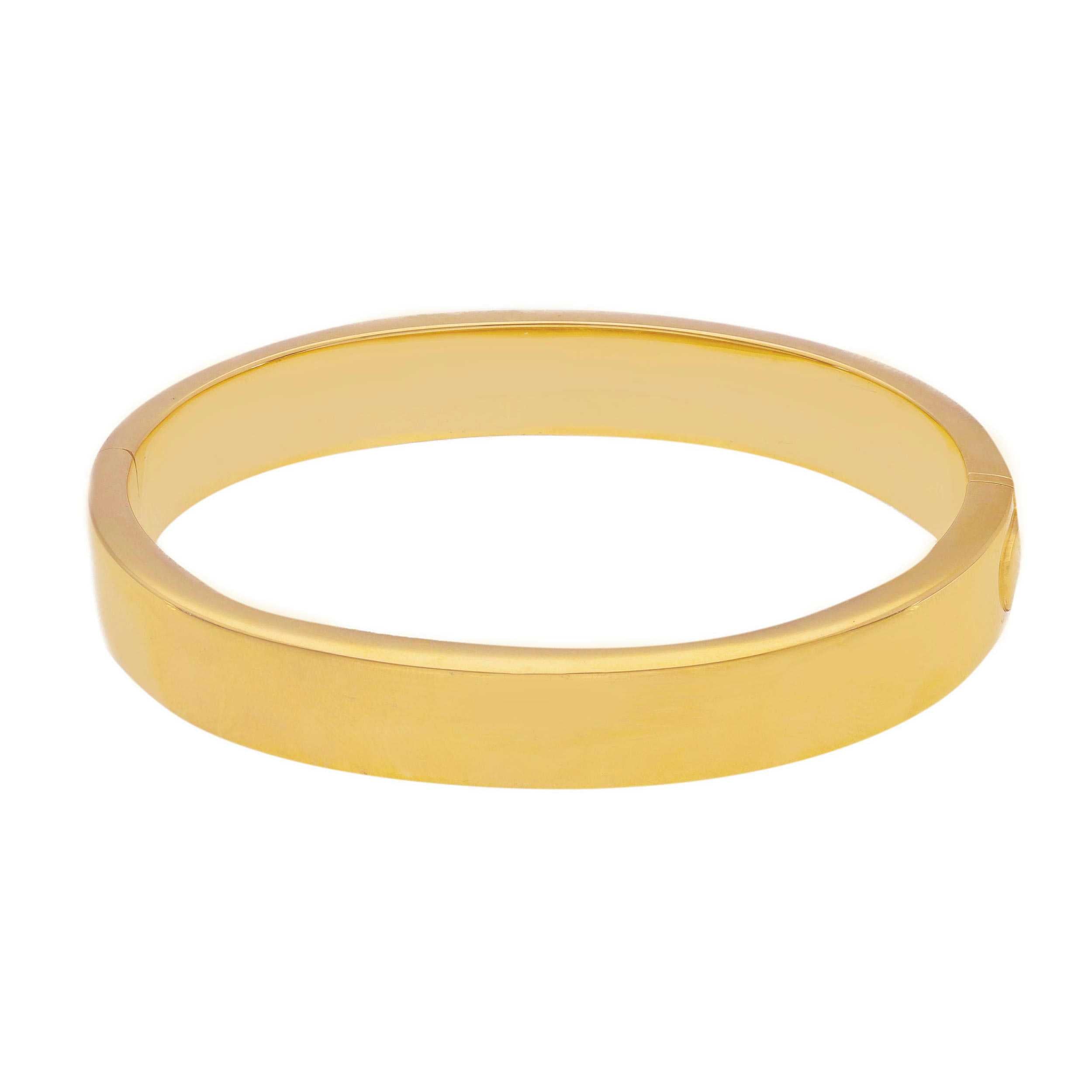 Armreif aus 18 Karat Gelbgold mit ovalem Profil 10 x 4 mm - 032817