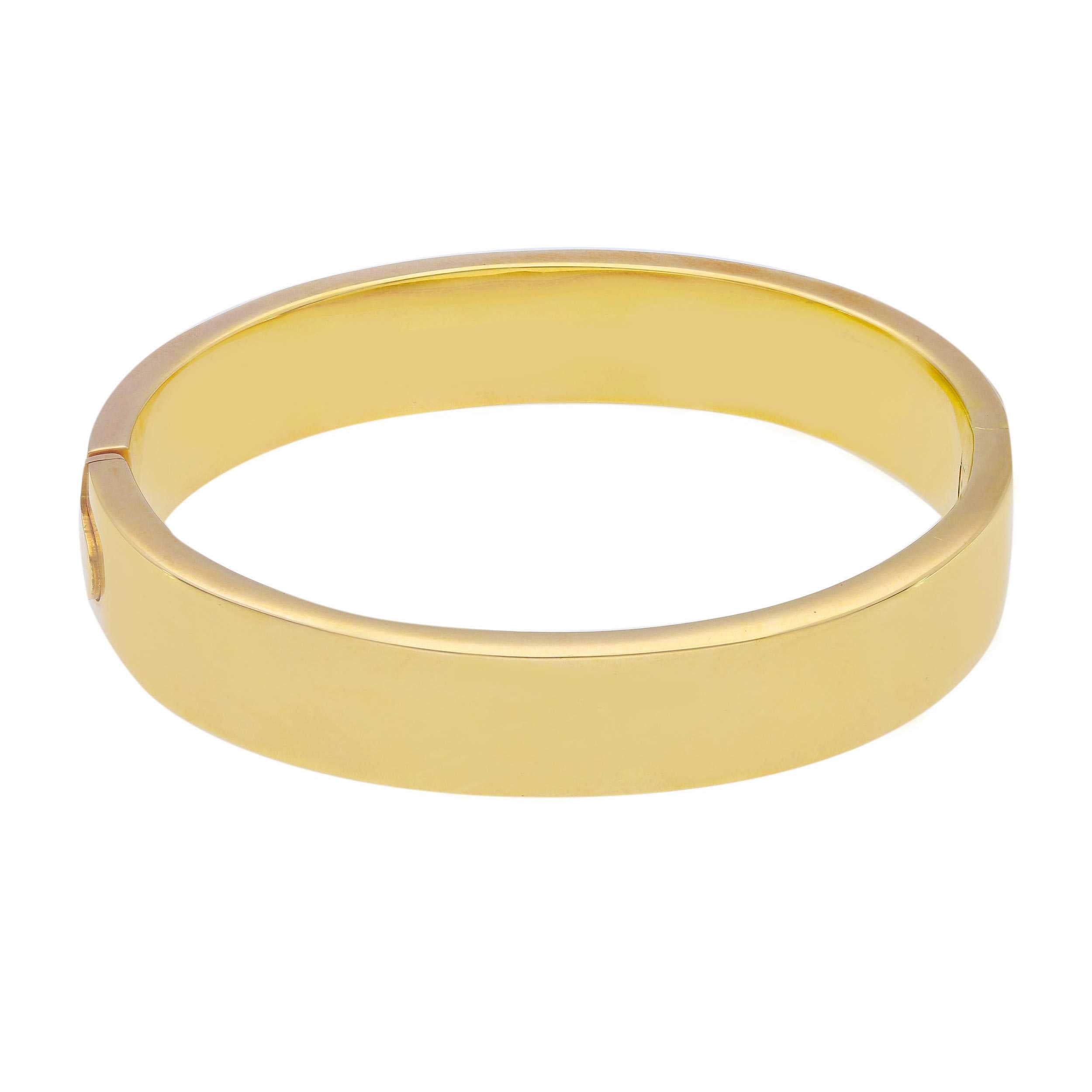Armreif aus 18 Karat Gelbgold mit ovalem Profil 12 x 4 mm - 039602