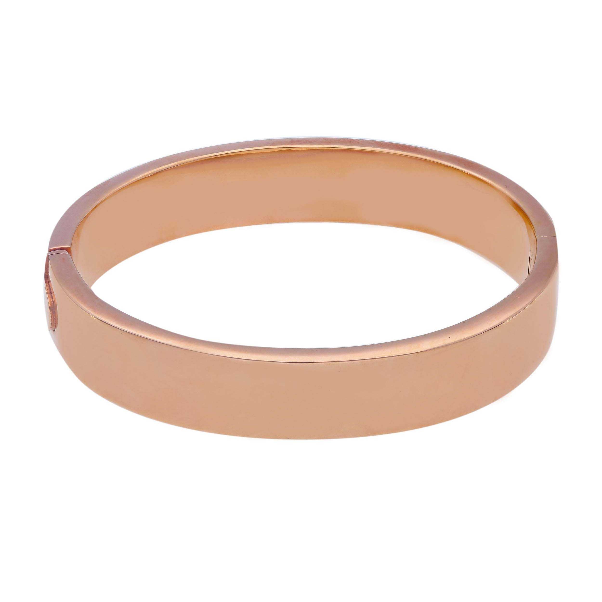 Armreif aus 18 Karat Roségold mit ovalem Profil 12 x 4 mm - 162628