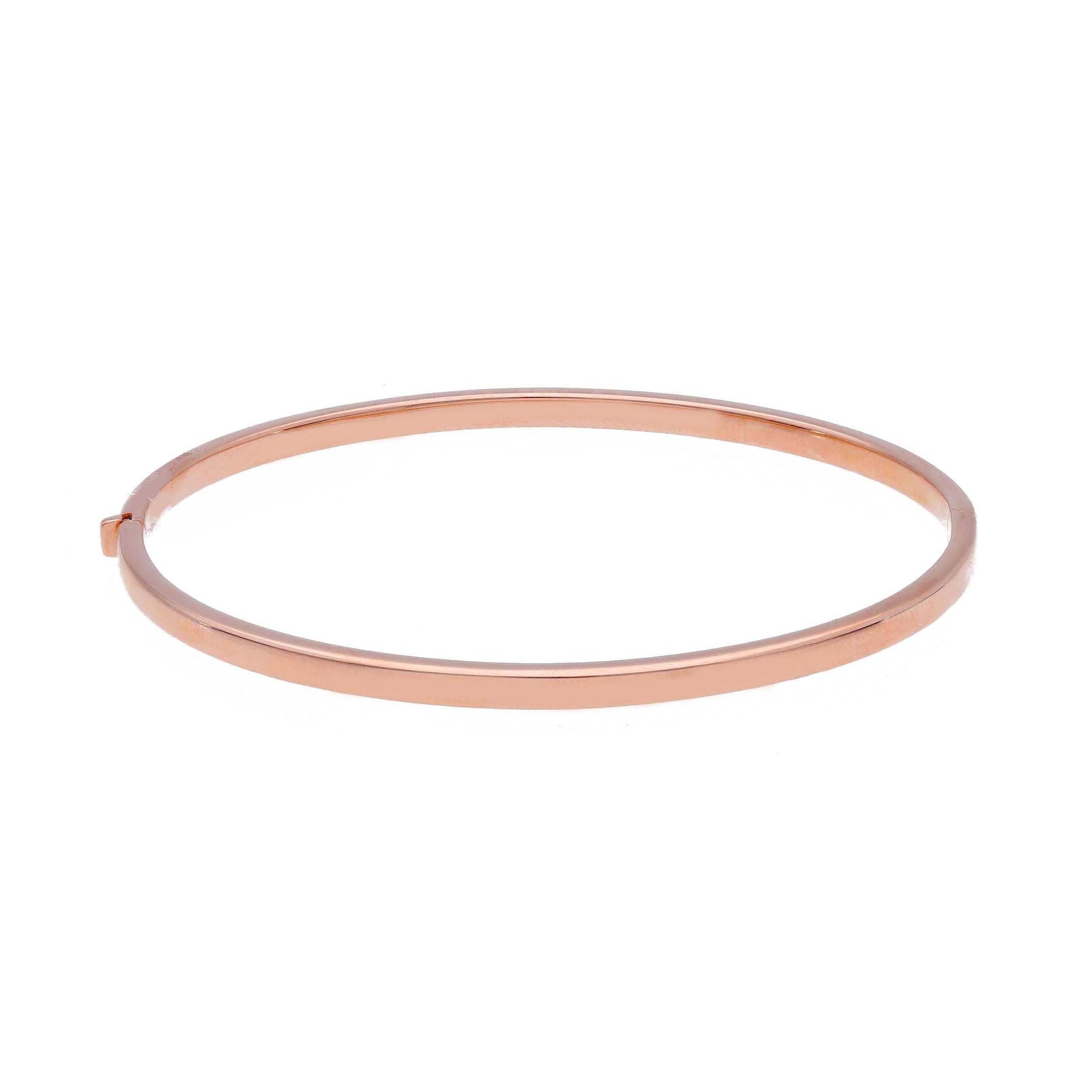 Armreif aus 18 Karat Roségold mit ovalem Profil 3 x 2 mm - 167180