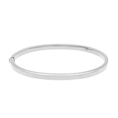 Armreif aus 18 Karat Weissgold mit ovalem Profil 4 x 2.5 mm - 167171