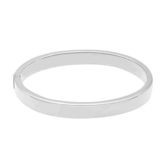Armreif aus 18 Karat Weissgold mit ovalem Profil 8 x 3 mm - 162619
