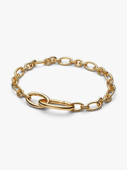 Aufklappbare Ovale Gliederketten-Armband Vergoldet - 564678C00