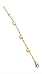 Baby Kinder Gelbgold Armband mit 3 Schmetterlingen - BB2332