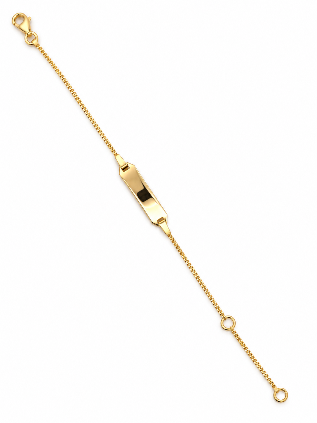 Baby Kinder Gelbgold ID-Armband & Gratis Gravur