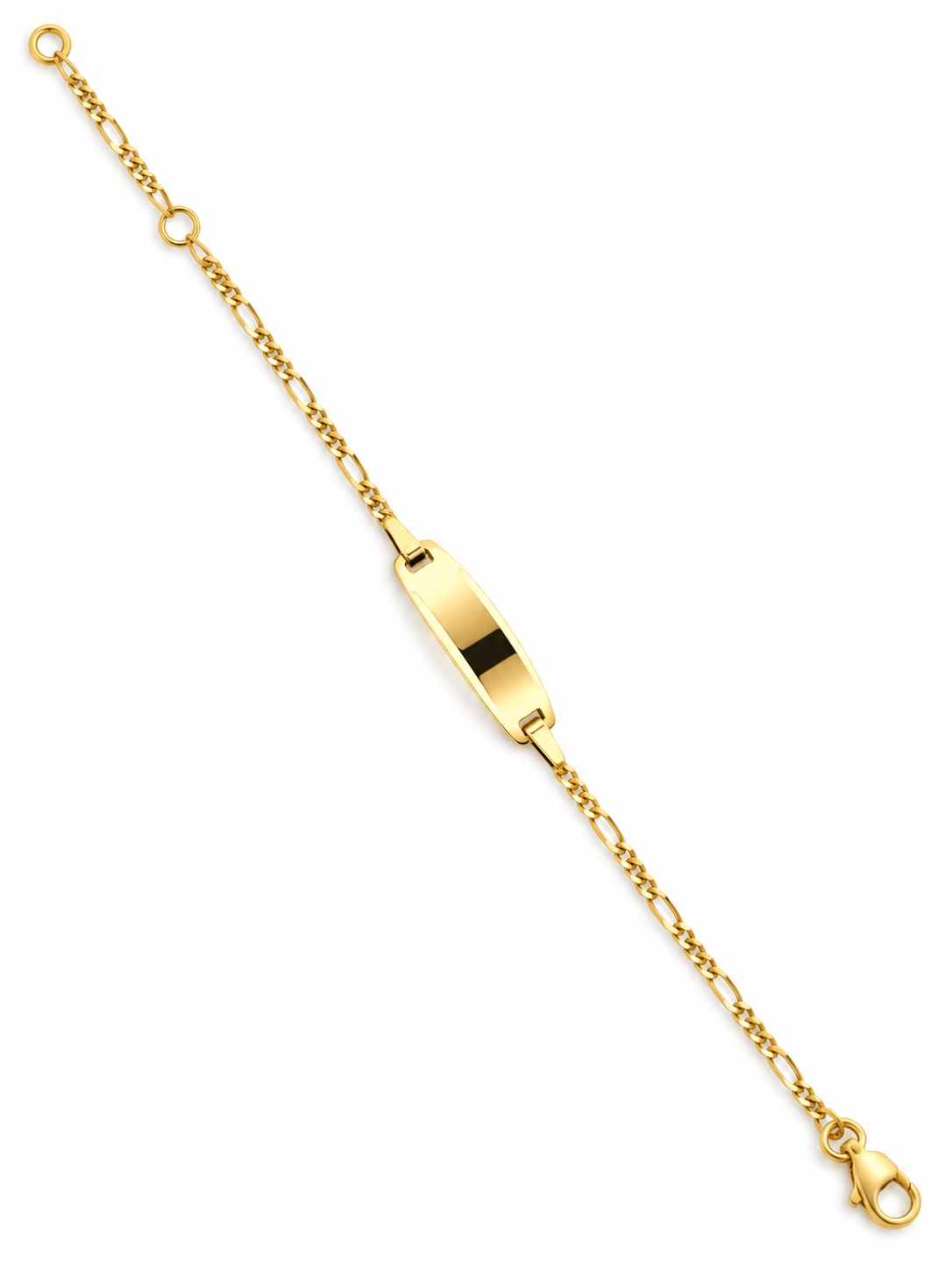 Baby Kinder Gelbgold ID-Armband & Gratis Gravur