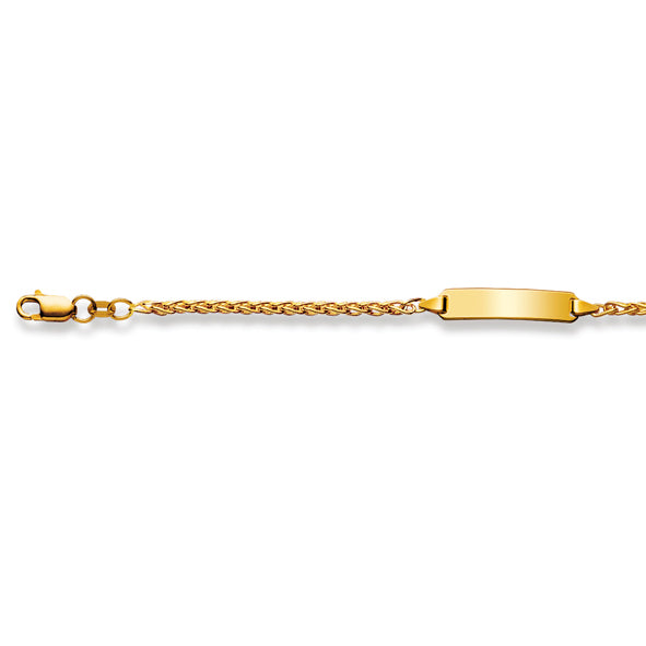 Baby Kinder ID-Armband in 18 Karat Gelbgold mit Gratis Gravur - 1173.01058/1402