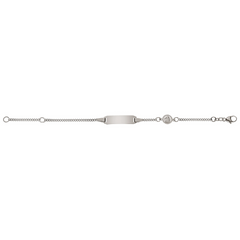 Baby Kinder ID-Armband in 18 Karat Weissgold mit Gratis Gravur - BBE201614