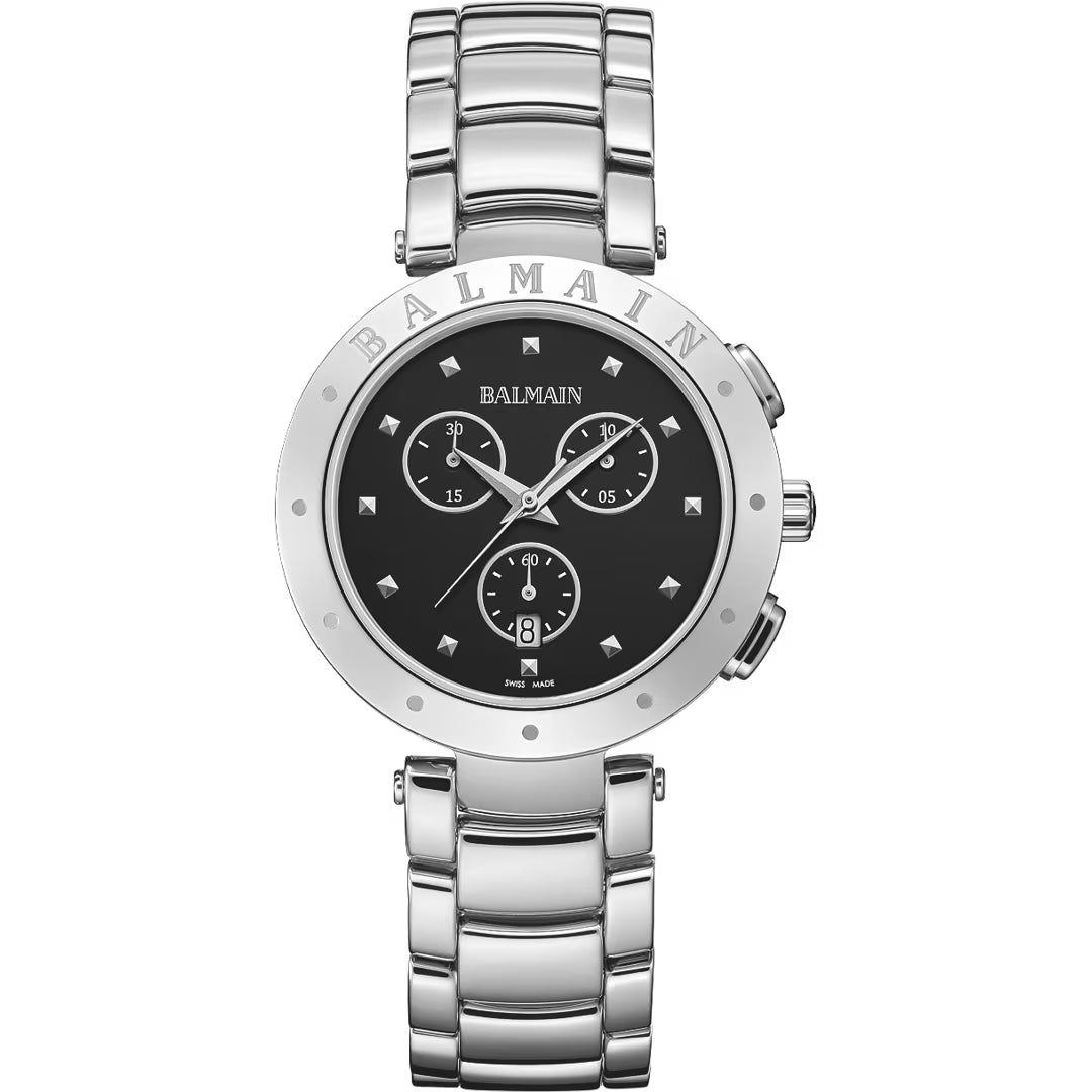 Balmain Balmainia Bijou Chronograph 36mm Schwarz Silber – B6251.33.66