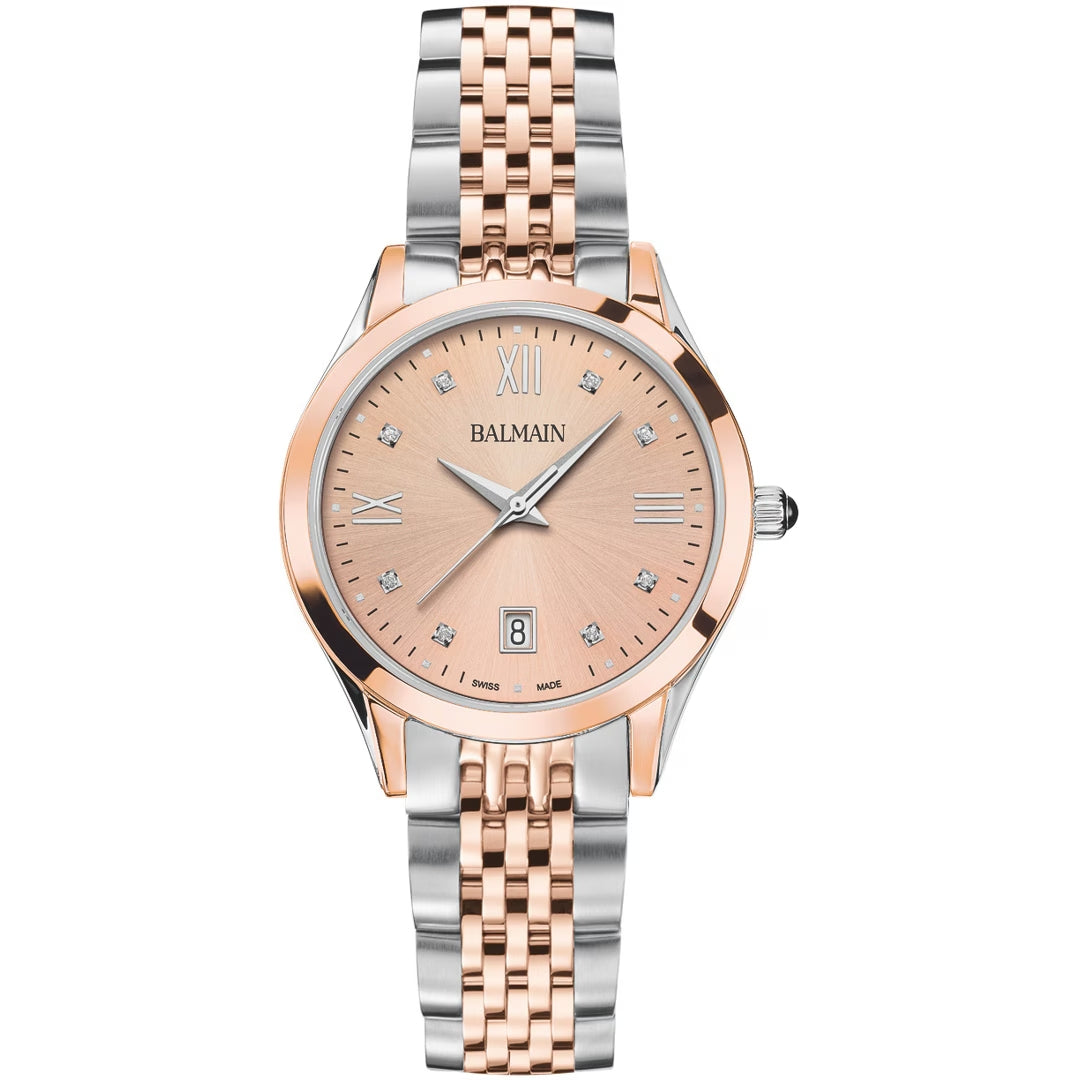 Balmain Classic R Lady 34mm Rosé Bicolor Diamanten – B4318.31.45