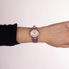 Balmain Haute Elegance Vintage Silber Violett Leder 30mm – B8136.72.12