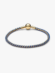 Blaue Kordel Kastenkette Armband Vergoldet - 563816C02