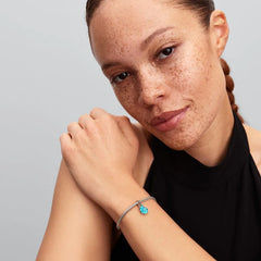 Blaue Murano-Glas Meeresschnecke Charm-Anhänger - 793900C01