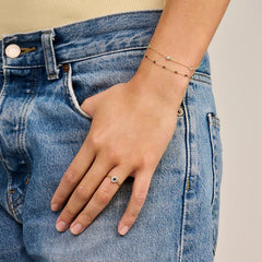 Blush Armband aus 14 Karat Gold mit fünf Zirkonia - 2238YZI