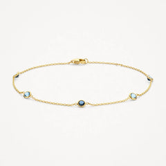 Blush Gliederarmband mit Sky Blue Topas aus 585er Gelbgold - 2268YTB
