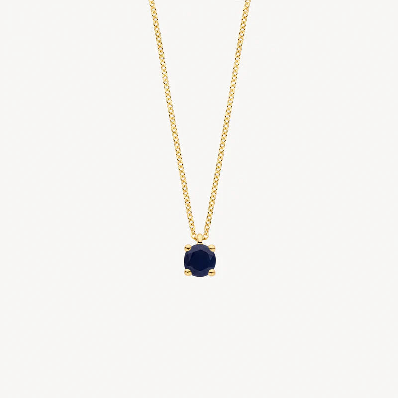 Blush Halskette aus 14 Karat Gold mit blauem Saphir - 3200YBS
