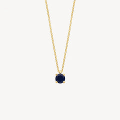 Blush Halskette aus 14 Karat Gold mit blauem Saphir - 3200YBS