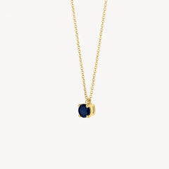 Blush Halskette aus 14 Karat Gold mit blauem Saphir - 3200YBS
