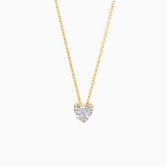 Blush Halskette aus 14 Karat Gold mit herzförmigem Labordiamanten 0.50 ct - LG3011Y