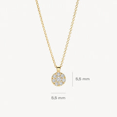 Blush Halskette aus 14 Karat Gold mit Pavé-Zirkonia - 3206YZI