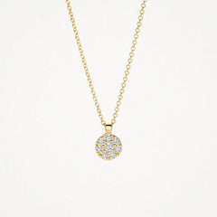 Blush Halskette aus 14 Karat Gold mit Pavé-Zirkonia - 3206YZI