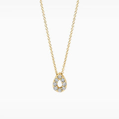 Blush Halskette aus 14 Karat Gold mit Tropfenanhänger und Labordiamanten 0.12 ct - LG3018Y