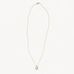Blush Halskette aus 14 Karat Gold mit Tropfenanhänger und Pavé-Zirkonia - 3195YZI