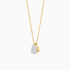 Blush Halskette aus 14 Karat Gold mit tropfenförmigem Labordiamanten 0.50 ct - LG3012Y