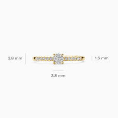 Blush Labordiamant-Ring aus 14 Karat Gold 0.32 ct - LG1017Y
