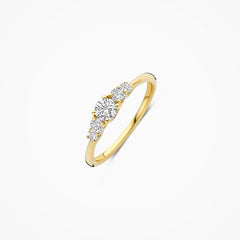Blush Labordiamant-Ring aus 14 Karat Gold mit fünf Labordiamanten 0.60 ct - LG1044Y
