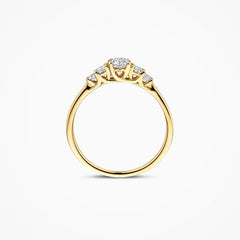 Blush Labordiamant-Ring aus 14 Karat Gold mit fünf Labordiamanten 0.60 ct - LG1044Y