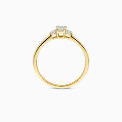 Blush Labordiamant-Ring aus 14 Karat Gold mit rechteckigem und fünfeckigen Diamanten 0.60 ct - LG1040Y