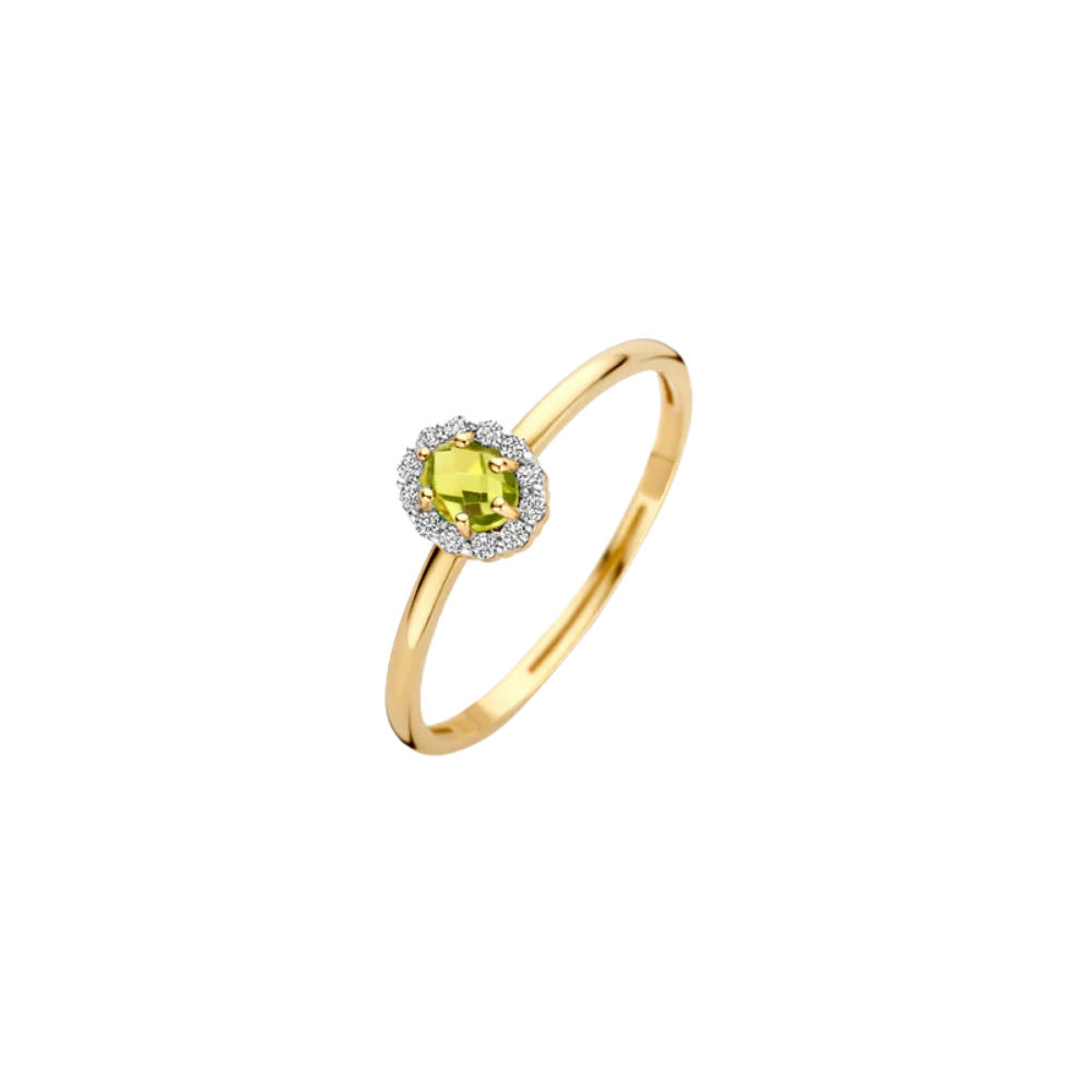 Blush Ring in 585/14 Karat Gelbgold mit Peridot und Zirkonia - 1258YGP