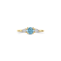 Blush Ring aus 14 Karat Gelbgold mit Farbstein & Labordiamanten - LG1068Y/54