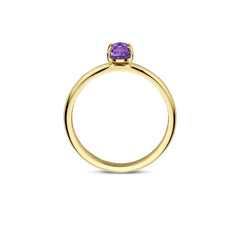 Blush Ring aus 14 Karat Gold mit ovalem Amethyst - 1242YAM