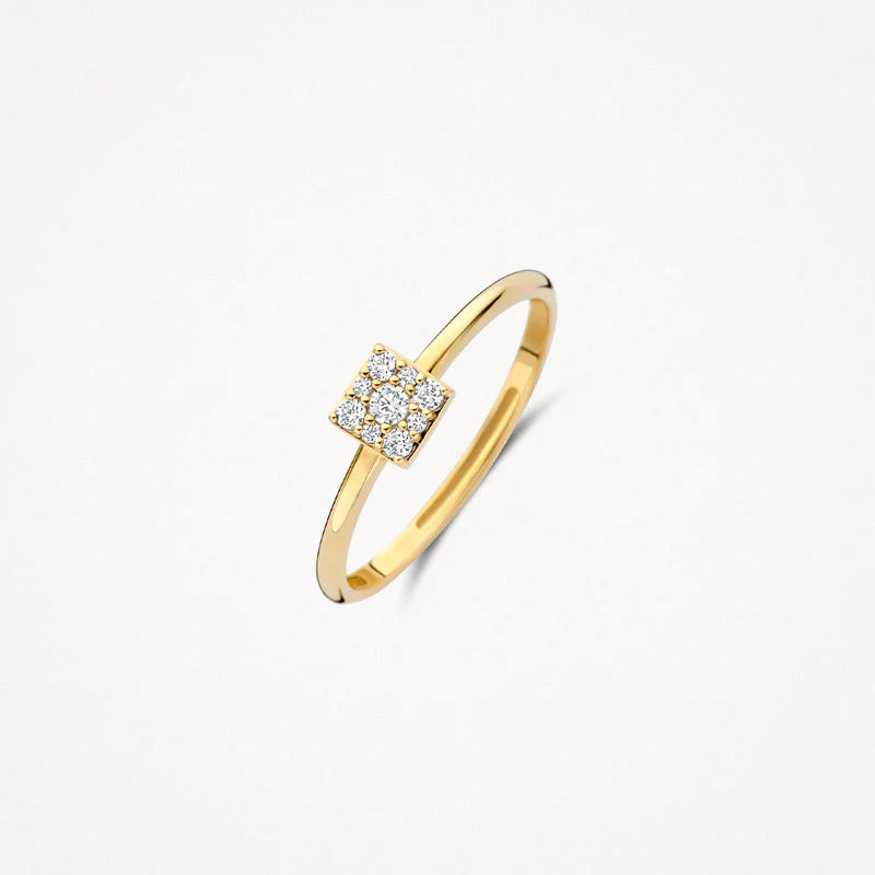 Blush Ring aus 14 Karat Gold mit Pavé-Zirkonia Grösse 54 - 1277YZI/54