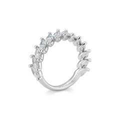 Breite Halbmemoire Navette Labordiamantring – Eleganter Ring mit Labordiamanten - 41062990