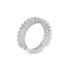 Breiter Halbmemoire Baguette Labordiamantring – Eleganter Ring mit Labordiamanten - 41063110