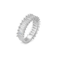 Breiter Halbmemoire Baguette Labordiamantring – Eleganter Ring mit Labordiamanten - 41063110