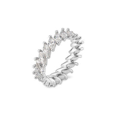 Breiter Memoire Navette Labordiamantring – Eleganter Ring mit Labordiamanten - 41062960