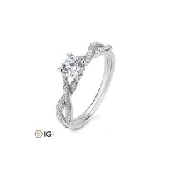 Breuning 4er Krappe Verlobungsring mit Labordiamanten - 41062740