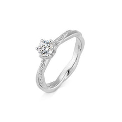 Breuning 6er Krappe Verlobungsring mit Diamanten - 41/06252