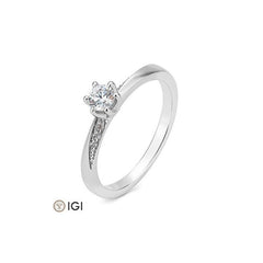 Breuning 6er Krappe Verlobungsring mit Diamanten - 41/06255